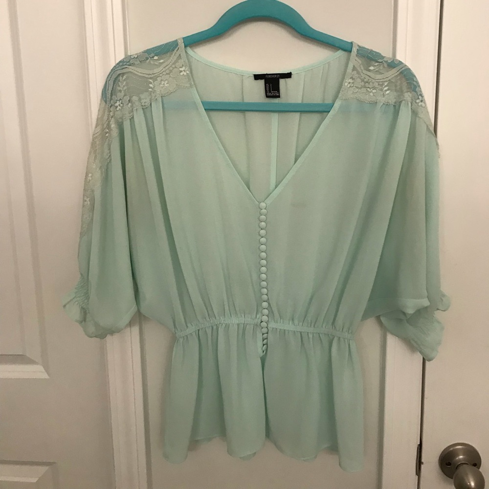 Beautiful lace blouse with buttons